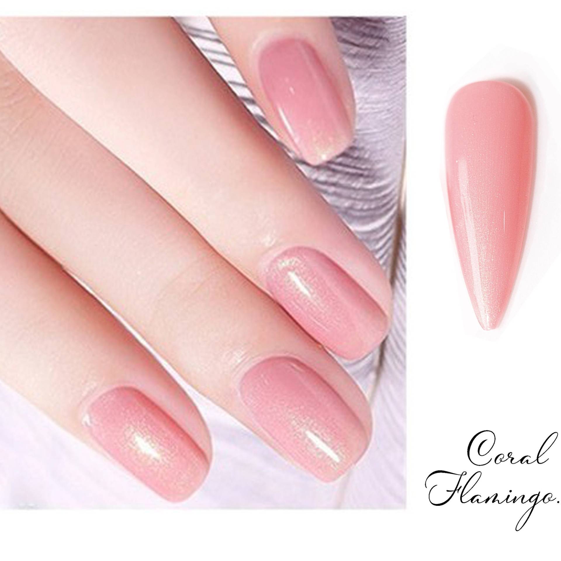 Koralle Flamingo Gel Nagellack 15Ml | Soak-Off Uv/Led Polish Semi-Sheer Pfirsich Pink Jelly Holografisch Mit Grün-Zu-Gold Farbe Sparkle E1-04 Koralle Flamingo Gel Nagellack 15Ml | Soak-Off Uv/Led Polish Semi-Sheer Pfirsich Pink Jelly Holografisch Mit Grün-Zu-Gold Farbe Sparkle E1-04 von NailQueenNYC