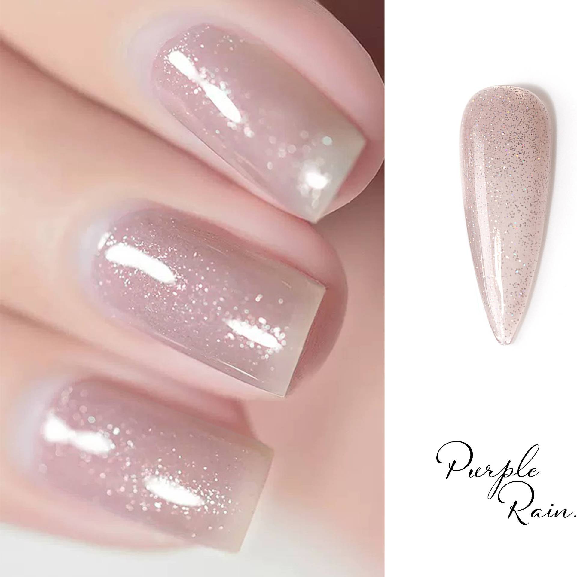 Purple Rain Jelly Gel Lack 15Ml | Soak Off Uv/Led Gel-Nagellack Mauve Lila Glitter Gel E1-13 Purple Rain Jelly Gel Lack 15Ml | Soak Off Uv/Led Gel-Nagellack Mauve Lila Glitter Gel E1-13 von NailQueenNYC