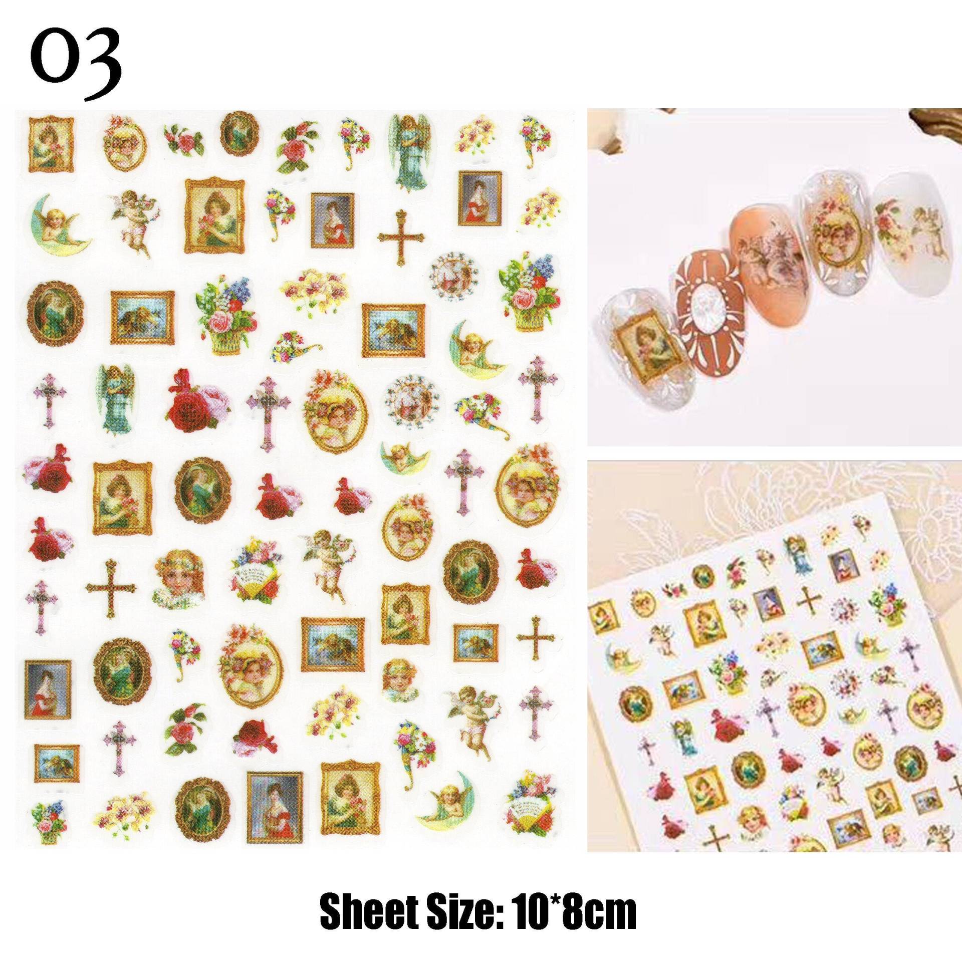 Vintage Ölfarbe Engel Retro Renaissance Nail Art Aufkleber | Selbstklebende Hochwertige Ultradünne Nagelabziehbilder Für Diy Press On Vintage Ölfarbe Engel Retro Renaissance Nail Art Aufkleber | Selbstklebende Hochwertige Ultradünne Nagelabziehbilder Für Diy Press On von NailQueenNYC
