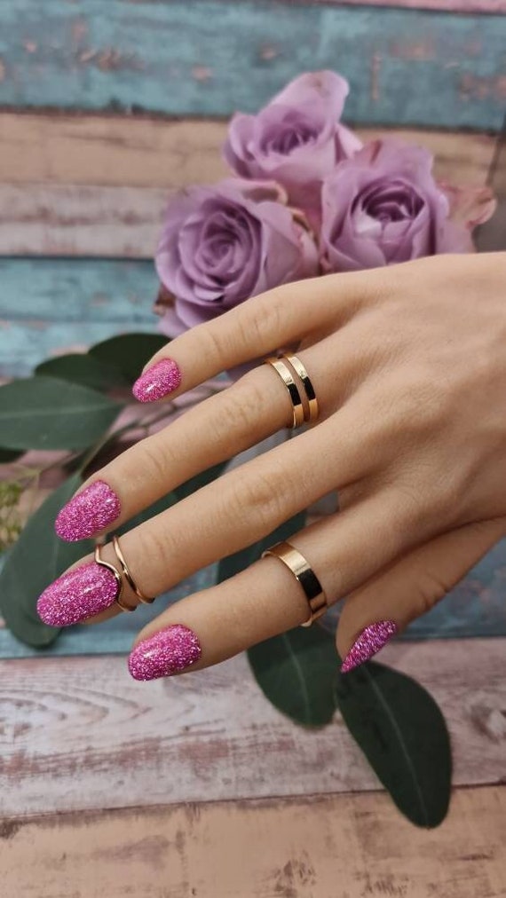 Press On Nails Gelnägel Künstliche Nägel Acrylnägel Handgefertigt Flashon Reflektion Pink Kurz Oval Press On Nails Gelnägel Künstliche Nägel Acrylnägel Handgefertigt Flashon Reflektion Pink Kurz Oval von NaildITbyValentina