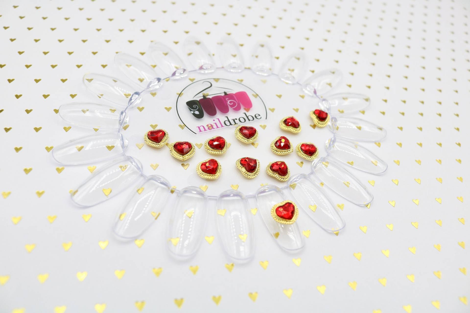 2 Stück Rotes Herz Nail Art Charm | Größe 9mmx8mm 2 Stück Rotes Herz Nail Art Charm | Größe 9mmx8mm von Naildrobe