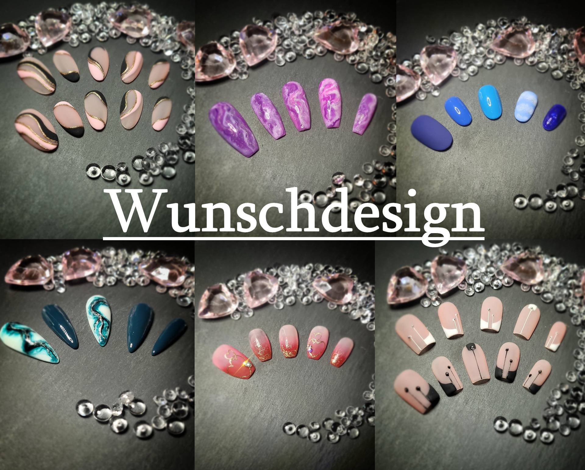 Individuelle Press-On-Nägel - Nr2. | Farbe & Style Nach Deinem Wunsch Individuelle Press-On-Nägel - Nr2. | Farbe & Style Nach Deinem Wunsch von NailsByRosalieWagner