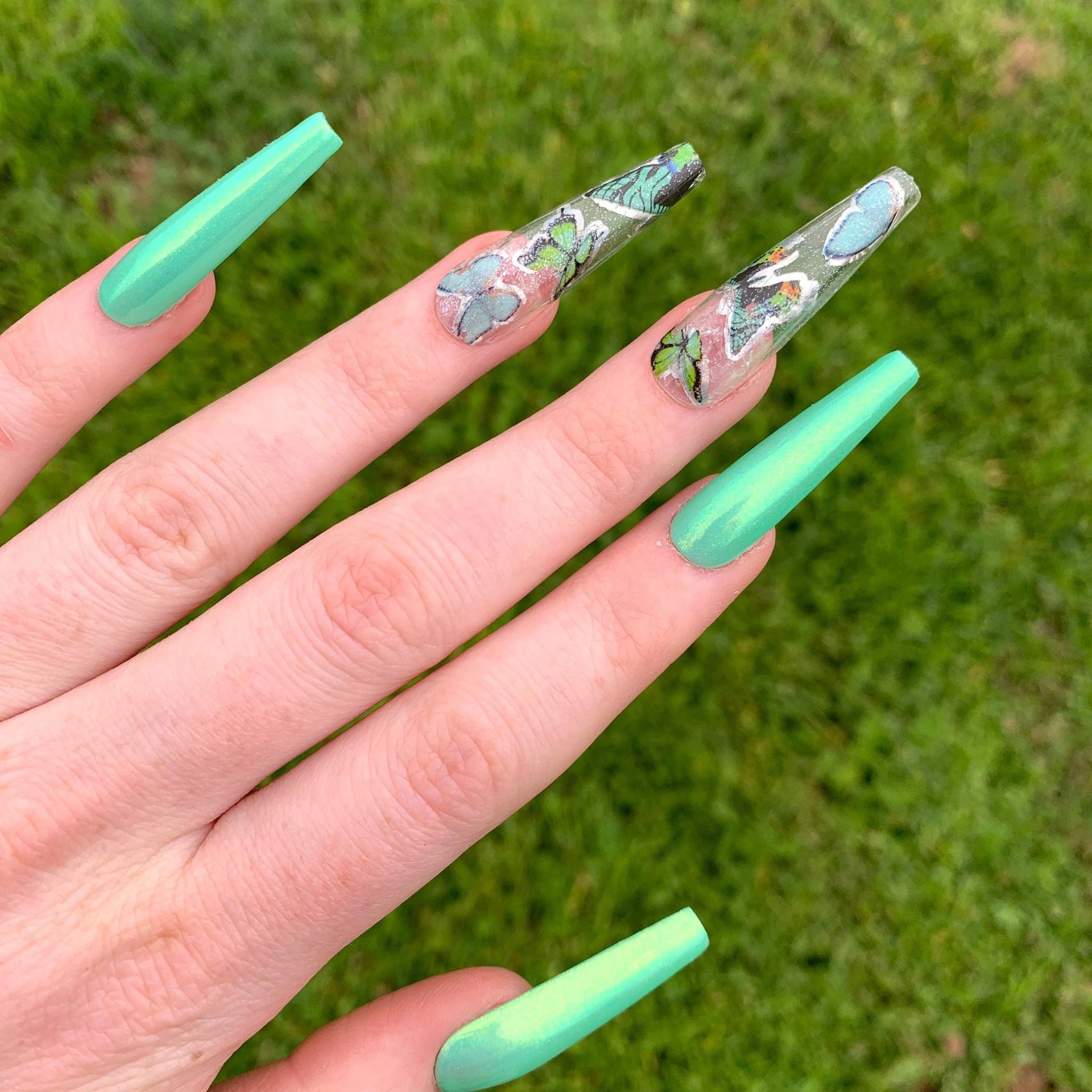 Mariposa Mintdrücken Sie Auf Nägelstick Nägelwiederverwendbare Nägelschmetterling Drücken Nägelchrom Nägelmint Nägelfalsche Nägelfoliennägel Mariposa Mintdrücken Sie Auf Nägelstick Nägelwiederverwendbare Nägelschmetterling Drücken Nägelchrom Nägelmint Nägelfalsche Nägelfoliennägel von NailsbyDeAnza