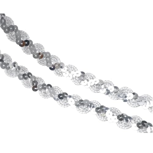 Naisfei 24 Meter Paillettenband,18 mm Pailettenband Zum Aufnähen, Paillettenband, Pailetten, Bordüre Stoff, Pailletten Stoff, Geschenkband Silber,für DIY Nähen Kostüme Handwerk Deko,Silber Naisfei 24 Meter Paillettenband,18 mm Pailettenband Zum Aufnähen, Paillettenband, Pailetten, Bordüre Stoff, Pailletten Stoff, Geschenkband Silber,für DIY Nähen Kostüme Handwerk Deko,Silber von Naisfei