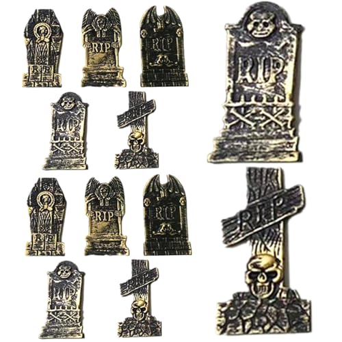 Naisicatar 15 PCs Mini Grabsteine Wetterbeständige Kunststoff gefälschte Mini Grabsteine Figur gewölbt, Kreuz & RIP Grabsteine Mini Halloween Ornamente für Haunted House Halloween Party Dekor Naisicatar 15 PCs Mini Grabsteine Wetterbeständige Kunststoff gefälschte Mini Grabsteine Figur gewölbt, Kreuz & RIP Grabsteine Mini Halloween Ornamente für Haunted House Halloween Party Dekor von Naisicatar