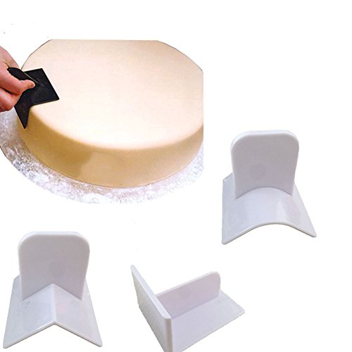 3 Pcs Glätter für Fondant Kuchen Glätten Werkzeug ,rund Kantenschneider,Sharp Kantenschneider, DIY Decorator Finisher Werkzeug für Gebäck Fondant Sugarcraft Buttercreme Zuckerguss mattierungen von ORTCI