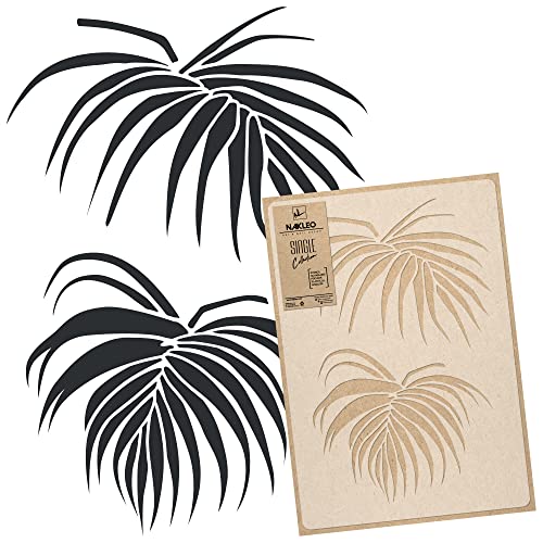 NAKLEO Große Malschablonen 59x95 cm, Areka Palme Wedeln Muster, Wiederverwendbare Kunststoff Wandschablone DIY Handwerk, Holz Möbel Boden Stoff von Nakleo