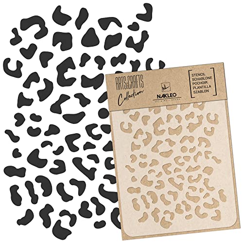 NAKLEO Malschablone für Handwerk A4 21x30cm, Gepard Haut Panther Leopard Muster, Wiederverwendbare Kunststoff DIY & Scrapbooking Zeichenschablone, Decoupage Kunst Vorlage, Wand Stoff Möbel Holz NAKLEO Malschablone für Handwerk A4 21x30cm, Gepard Haut Panther Leopard Muster, Wiederverwendbare Kunststoff DIY & Scrapbooking Zeichenschablone, Decoupage Kunst Vorlage, Wand Stoff Möbel Holz von Nakleo