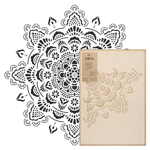 NAKLEO Mandala Große Malschablonen, Durchmesser 100 cm, Boho Mandala Schablone, Wiederverwendbare Kunststoff Wandschablone DIY, geometrische Mandala-Muster für Malerei Wand Boden Holz Stoff Möbel NAKLEO Mandala Große Malschablonen, Durchmesser 100 cm, Boho Mandala Schablone, Wiederverwendbare Kunststoff Wandschablone DIY, geometrische Mandala-Muster für Malerei Wand Boden Holz Stoff Möbel von Nakleo
