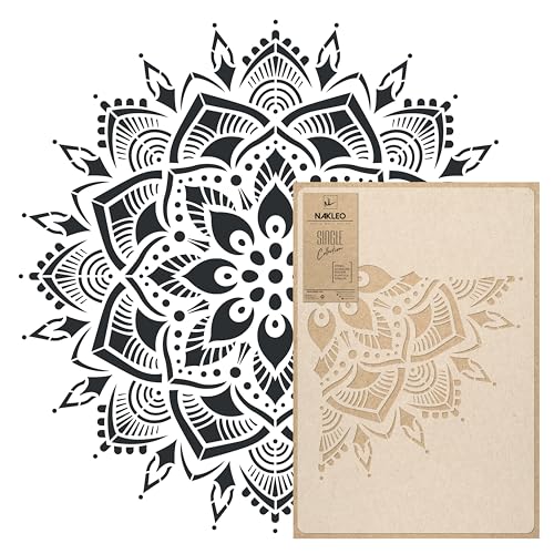 NAKLEO Mandala Große Malschablonen, Durchmesser 103 cm, Blume Mandala Schablone, Wiederverwendbare Kunststoff Wandschablone DIY, geometrische Mandala-Muster für Malerei Wand Boden Holz Stoff Möbel NAKLEO Mandala Große Malschablonen, Durchmesser 103 cm, Blume Mandala Schablone, Wiederverwendbare Kunststoff Wandschablone DIY, geometrische Mandala-Muster für Malerei Wand Boden Holz Stoff Möbel von Nakleo