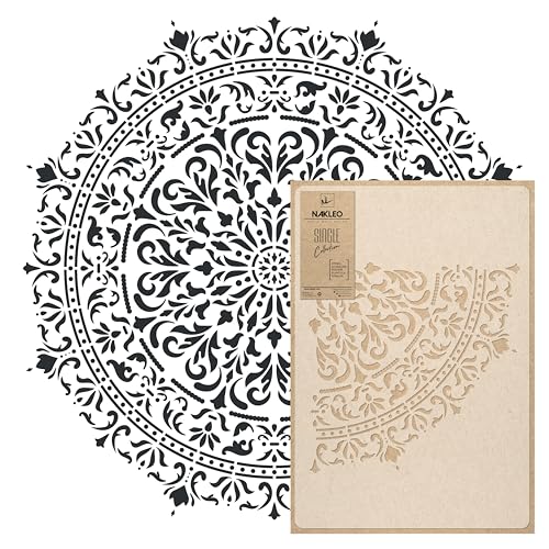 NAKLEO Mandala Große Malschablonen, Durchmesser 107 cm, Glamour Mandala Schablone, Wiederverwendbare Kunststoff Wandschablone DIY, geometrische Mandala-Muster für Malerei Wand Boden Holz Stoff Möbel NAKLEO Mandala Große Malschablonen, Durchmesser 107 cm, Glamour Mandala Schablone, Wiederverwendbare Kunststoff Wandschablone DIY, geometrische Mandala-Muster für Malerei Wand Boden Holz Stoff Möbel von Nakleo