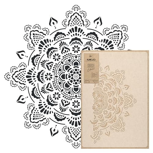 NAKLEO Mandala Große Malschablonen, Durchmesser 89 cm, Boho Mandala Schablone, Wiederverwendbare Kunststoff Wandschablone DIY, geometrische Mandala-Muster für Malerei Wand Boden Holz Stoff Möbel NAKLEO Mandala Große Malschablonen, Durchmesser 89 cm, Boho Mandala Schablone, Wiederverwendbare Kunststoff Wandschablone DIY, geometrische Mandala-Muster für Malerei Wand Boden Holz Stoff Möbel von Nakleo
