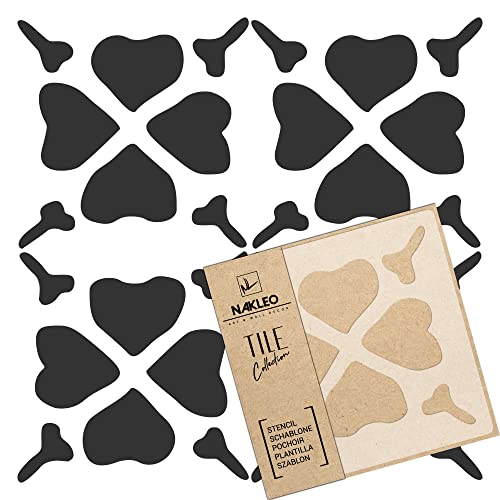NAKLEO Fliesen Schablone zum Malen 20x20 cm, Matisse Moderne Blumen Abstraktion, Kunststoff Wiederverwendbare Bodenschablone DIY, Holz Möbel Wand Dekoration NAKLEO Fliesen Schablone zum Malen 20x20 cm, Matisse Moderne Blumen Abstraktion, Kunststoff Wiederverwendbare Bodenschablone DIY, Holz Möbel Wand Dekoration von Nakleo