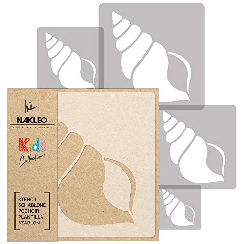 NAKLEO Schablonen Malen für Kinder, 5 Stück Set 9x9 bis 34x34cm Kegel Schale Krustentie, Wiederverwendbare Kunstoff Kinderzimmer Malvorlage Raumdekoration, Basteln DIY Wand Möbel Papier NAKLEO Schablonen Malen für Kinder, 5 Stück Set 9x9 bis 34x34cm Kegel Schale Krustentie, Wiederverwendbare Kunstoff Kinderzimmer Malvorlage Raumdekoration, Basteln DIY Wand Möbel Papier von Nakleo