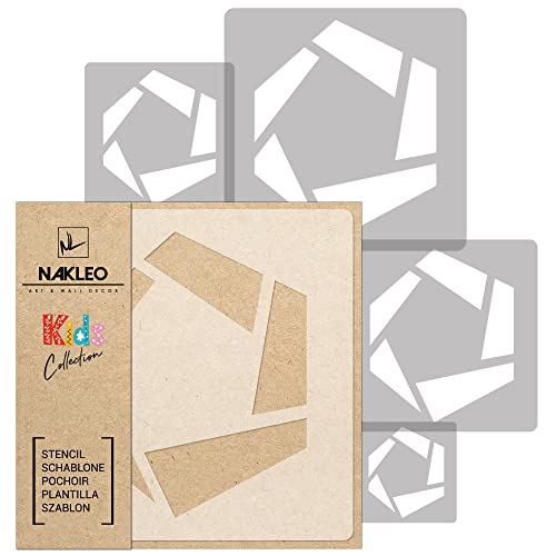 NAKLEO Schablonen Malen für Kinder, 5 Stück Set 9x9 bis 34x34cm Sechseck Geometrisch Linse, Wiederverwendbare Kunstoff Kinderzimmer Malvorlage Raumdekoration, Basteln DIY Wand Möbel Papier NAKLEO Schablonen Malen für Kinder, 5 Stück Set 9x9 bis 34x34cm Sechseck Geometrisch Linse, Wiederverwendbare Kunstoff Kinderzimmer Malvorlage Raumdekoration, Basteln DIY Wand Möbel Papier von Nakleo