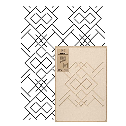 NAKLEO Wandschablone Groß Muster, Malschablone 59x95cm Linien Figur Wiederverwendbare Kunststoff, Geometrische Tapete Wandgestaltung, DIY Craft, Holz Möbel Boden Stoff NAKLEO Wandschablone Groß Muster, Malschablone 59x95cm Linien Figur Wiederverwendbare Kunststoff, Geometrische Tapete Wandgestaltung, DIY Craft, Holz Möbel Boden Stoff von Nakleo