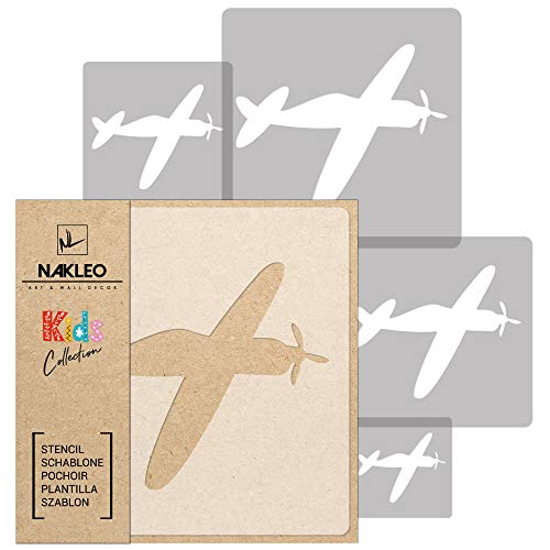 NAKLEO Schablonen Malen für Kinder, 5 Stück Set 9x9 bis 34x34cm Flugzeuge Flug Fliegen, Wiederverwendbare Kunstoff Kinderzimmer Malvorlage Raumdekoration, Basteln DIY Wand Möbel Papier NAKLEO Schablonen Malen für Kinder, 5 Stück Set 9x9 bis 34x34cm Flugzeuge Flug Fliegen, Wiederverwendbare Kunstoff Kinderzimmer Malvorlage Raumdekoration, Basteln DIY Wand Möbel Papier von Nakleo
