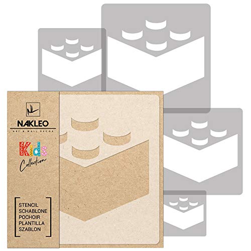 NAKLEO Schablonen Malen für Kinder, 5 Stück Set 9x9 bis 34x34cm Gebäude Block Ziegelstein, Wiederverwendbare Kunststoff für Kinderzimmer Malvorlage Raumdekoration, Basteln DIY Wand Möbel Papier NAKLEO Schablonen Malen für Kinder, 5 Stück Set 9x9 bis 34x34cm Gebäude Block Ziegelstein, Wiederverwendbare Kunststoff für Kinderzimmer Malvorlage Raumdekoration, Basteln DIY Wand Möbel Papier von Nakleo