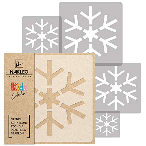 NAKLEO Wiederverwendbare Weihnachten Schablonen Malen, 5 Stück Set 9x9 bis 34x34cm Schneeflocke Kunststoff Muster, Kinder Kinderzimmer Malvorlage Raumdekoration, Basteln DIY Wand Möbel NAKLEO Wiederverwendbare Weihnachten Schablonen Malen, 5 Stück Set 9x9 bis 34x34cm Schneeflocke Kunststoff Muster, Kinder Kinderzimmer Malvorlage Raumdekoration, Basteln DIY Wand Möbel von Nakleo