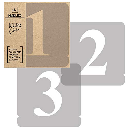 NAKLEO Zahlen Malschablonen Set 12 Stück, 14 cm Ziffern & Zeichen Times Roman Schriftart, Wiederverwendbare Kunststoff Stencil, DIY Handwerk Holz Möbel Wand Dekoration NAKLEO Zahlen Malschablonen Set 12 Stück, 14 cm Ziffern & Zeichen Times Roman Schriftart, Wiederverwendbare Kunststoff Stencil, DIY Handwerk Holz Möbel Wand Dekoration von Nakleo