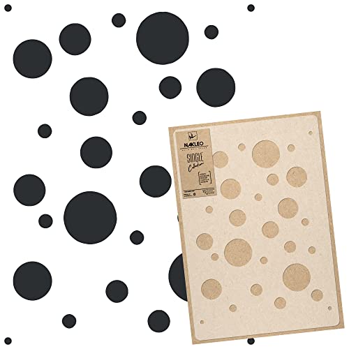 Wiederverwendbare Wandschablone aus Kunststoff // Geometrisch - Punkte - Dots // Muster Schablone Vorlage (45x65 cm) von Nakleo