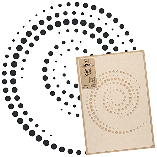 Wiederverwendbare Wandschablone aus Kunststoff // Geometrisch - Punkte - Spirale - Dots // Muster Schablone Vorlage (65x95 cm) von Nakleo