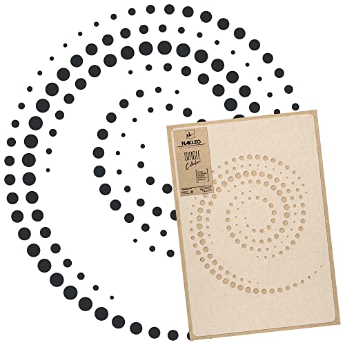 NAKLEO Geometrisch Große Malschablonen 59x95 cm, Gedreht Spirale Muster, Wiederverwendbare Kunststoff Wandschablone, Dekoration DIY Handwerk, Holz Wand Stoff Stein von Nakleo