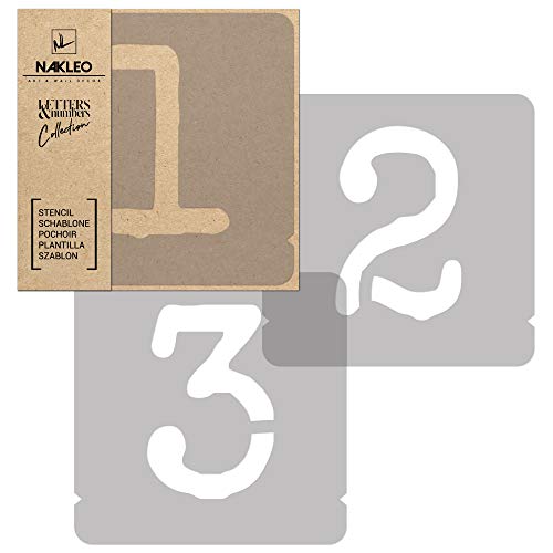 NAKLEO Zahlen Malschablonen Set 12 Stück, 14 cm Ziffern & Zeichen Typewriter Schriftart, Wiederverwendbare Kunststoff Stencil, DIY Handwerk Holz Möbel Wand Dekoration NAKLEO Zahlen Malschablonen Set 12 Stück, 14 cm Ziffern & Zeichen Typewriter Schriftart, Wiederverwendbare Kunststoff Stencil, DIY Handwerk Holz Möbel Wand Dekoration von Nakleo