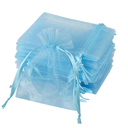 Naler 120 x Organzasäckchen Hellblau Organzabeutel Organza Schmuck Säckchen Geschenktüten für Verpackung, 7 x 9 cm Naler 120 x Organzasäckchen Hellblau Organzabeutel Organza Schmuck Säckchen Geschenktüten für Verpackung, 7 x 9 cm von Naler