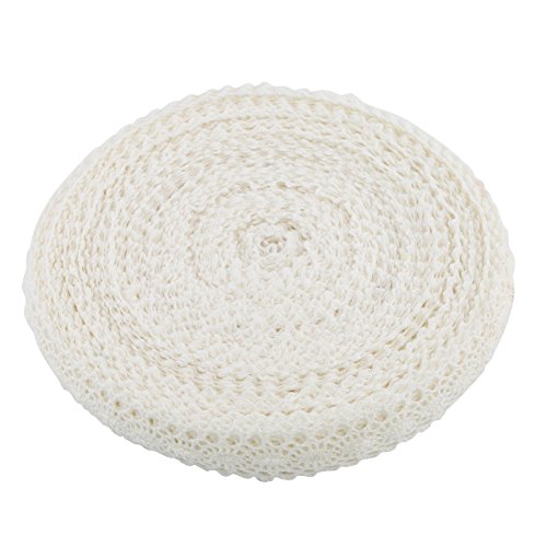 Naler 20M Spitzenband Weiße Borte Baumwolle Dekoband Vintage Spitzenborte Häkel-Borte für Basteln Nähen Hochzeit Deko Scrapbooking Geschenkbox von Naler
