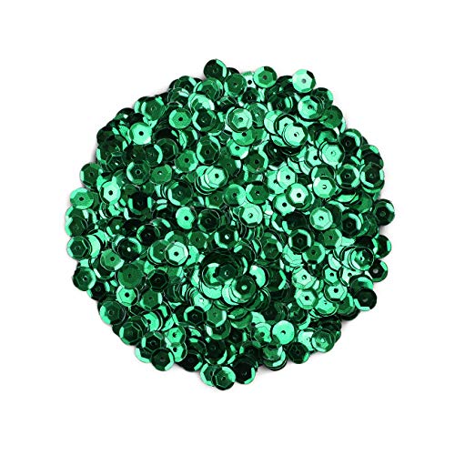 Naler 2800 Stück lose Pailletten, grün glitzernde Pailletten, Spangles Pailletten für Handwerk, Nähen, Kleidung, Dekoration, Hochzeit, Weihnachten, 6 mm Naler 2800 Stück lose Pailletten, grün glitzernde Pailletten, Spangles Pailletten für Handwerk, Nähen, Kleidung, Dekoration, Hochzeit, Weihnachten, 6 mm von Naler