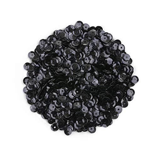 Naler 2800 Stück lose Pailletten schwarz glitzernde Pailletten Spangles Pailletten zum Basteln, Nähen, Kleidung, Dekorationen, Hochzeit, Weihnachten, 6 mm Naler 2800 Stück lose Pailletten schwarz glitzernde Pailletten Spangles Pailletten zum Basteln, Nähen, Kleidung, Dekorationen, Hochzeit, Weihnachten, 6 mm von Naler