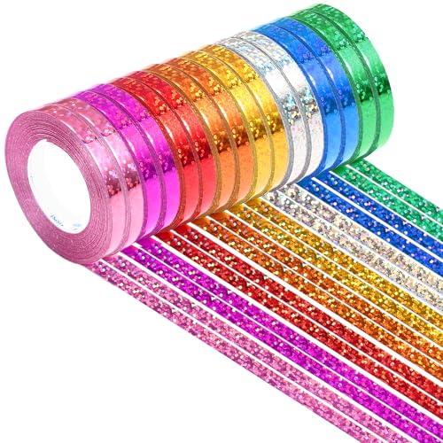 Naler 5 mm breites Ringelband-Set, 12 Farben, 12 Rollen, 10 m/Rolle, Ballon-Ringelband, Geschenkverpackung, Schleife für Party, Hochzeit, DIY, Festival, Handwerk Naler 5 mm breites Ringelband-Set, 12 Farben, 12 Rollen, 10 m/Rolle, Ballon-Ringelband, Geschenkverpackung, Schleife für Party, Hochzeit, DIY, Festival, Handwerk von Naler