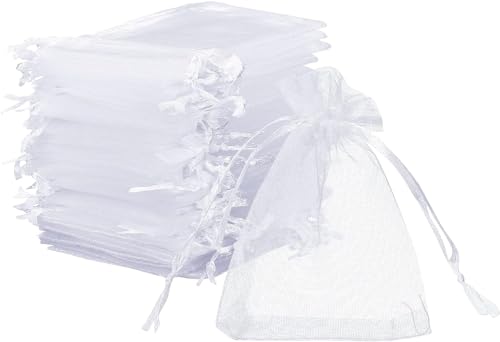 Naler 50 x Organza Säckchen Weiß Organzabeutel Schmucksäckchen Geschenktüten - 10 x 15 cm Naler 50 x Organza Säckchen Weiß Organzabeutel Schmucksäckchen Geschenktüten - 10 x 15 cm von Naler