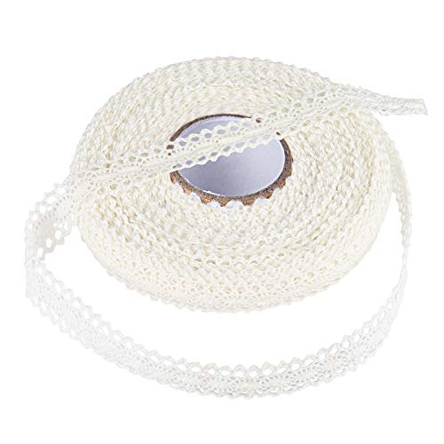 Naler Spitzenband Selbstklebend Weiße Borte Baumwolle Dekoband Vintage Spitzenborte Häkel-Borte für Basteln Nähen Hochzeit Deko Scrapbooking Geschenkbox - 8 Meter Naler Spitzenband Selbstklebend Weiße Borte Baumwolle Dekoband Vintage Spitzenborte Häkel-Borte für Basteln Nähen Hochzeit Deko Scrapbooking Geschenkbox - 8 Meter von Naler