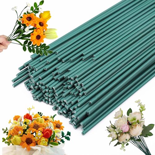 Blumendraht Grün 150 Stück Blumenstieldraht Floristendraht (30CM, 2mm) für Blumensträuße, Kränze, Papierblumen & DIY Basteln von Namner