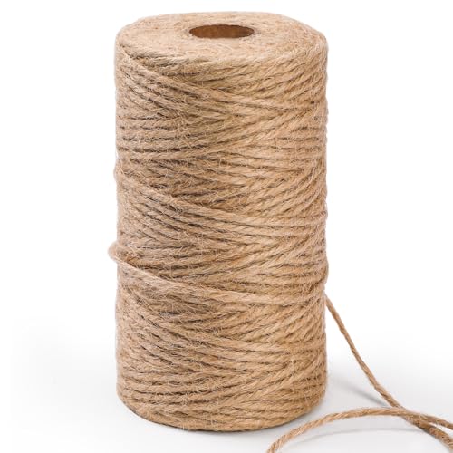 Jute-Schnur 100m 2mm Reißfest Naturjute Kordelband Paketschnur Gartenschnur Bindfaden Dekoration Basteln Verpackung Jute-Schnur 100m 2mm Reißfest Naturjute Kordelband Paketschnur Gartenschnur Bindfaden Dekoration Basteln Verpackung von Namner