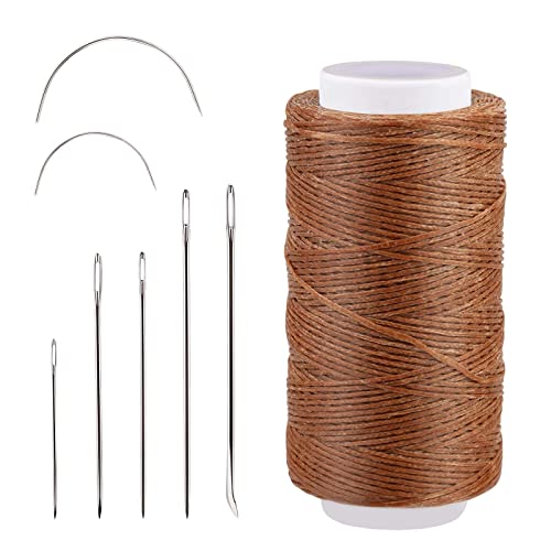 Namner Leder Faden, 150D Leder Wachsfaden150m, Wohnung Ledergarn Gewachst, Buchbinden Garn, Ledernähgarn mit Ledernähnadeln für Lederhandwerk, Heimwerken & Reparieren von Lederartikeln, Dunkles Khaki Namner Leder Faden, 150D Leder Wachsfaden150m, Wohnung Ledergarn Gewachst, Buchbinden Garn, Ledernähgarn mit Ledernähnadeln für Lederhandwerk, Heimwerken & Reparieren von Lederartikeln, Dunkles Khaki von Namner