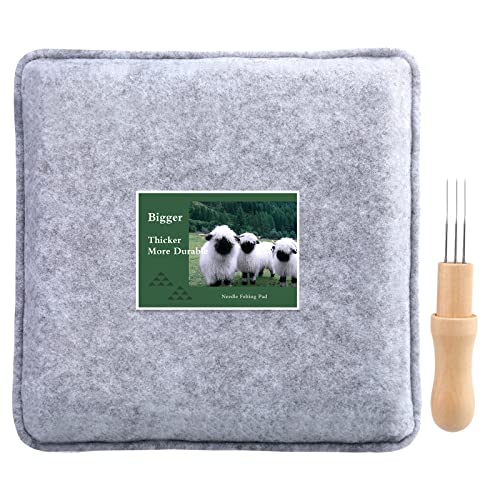 Namner Nadelfilz-Pad, Filzmatte mit Filznadeln, Nadelfilz-Werkzeugset 10,7 x 10,7 Zoll für Wollhandwerk von Namner
