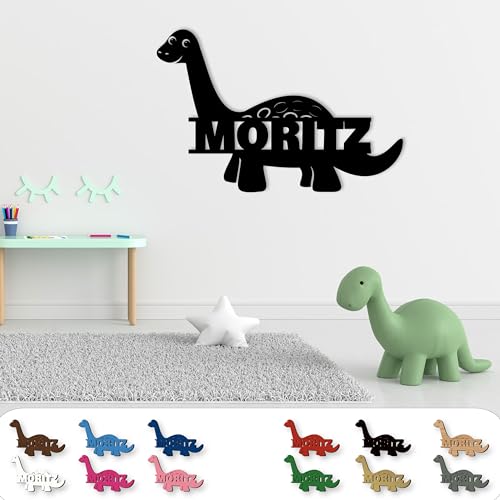 Personalisierbares Holz Wandtattoo Dinosaurier XXL – Kinderzimmer Deko, Dino Geschenkidee mit Namen, Einzug – MDF Holzschild in 12 Farben Personalisierbares Holz Wandtattoo Dinosaurier XXL – Kinderzimmer Deko, Dino Geschenkidee mit Namen, Einzug – MDF Holzschild in 12 Farben von Namofactur