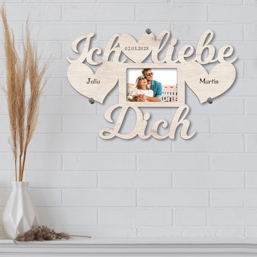 Personalisierter LED-Bilderrahmen aus Holz mit Gravur | Geschenkidee für Hochzeit, Muttertag, Valentinstag & Jahrestage | Romantische Deko mit Foto & Licht für Paare, Mama & Lieblingsmenschen Personalisierter LED-Bilderrahmen aus Holz mit Gravur | Geschenkidee für Hochzeit, Muttertag, Valentinstag & Jahrestage | Romantische Deko mit Foto & Licht für Paare, Mama & Lieblingsmenschen von Namofactur