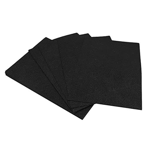 Namvo 20 Stück A4 Glitzerpapier Karton, Glitzer 250 g/m? Glitzer Farbkarton Papier Bastelkartenb?gen für DIY Basteldekoration Schwarz von Namvo