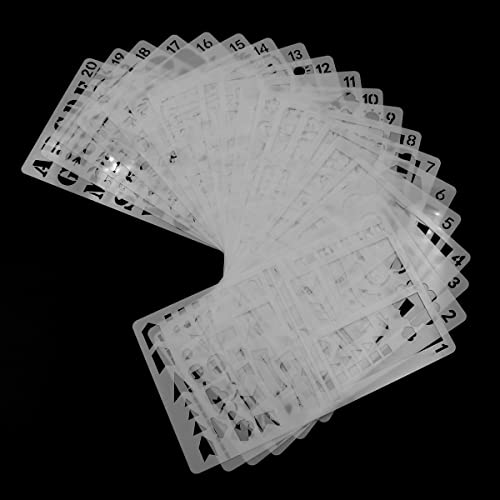 Namvo 20Pcs Journal Schablonen, wiederverwendbare Planer Malschablone für Tagebuch, Journal, Scrapbook, DIY Craft Drawing Template Namvo 20Pcs Journal Schablonen, wiederverwendbare Planer Malschablone für Tagebuch, Journal, Scrapbook, DIY Craft Drawing Template von Namvo