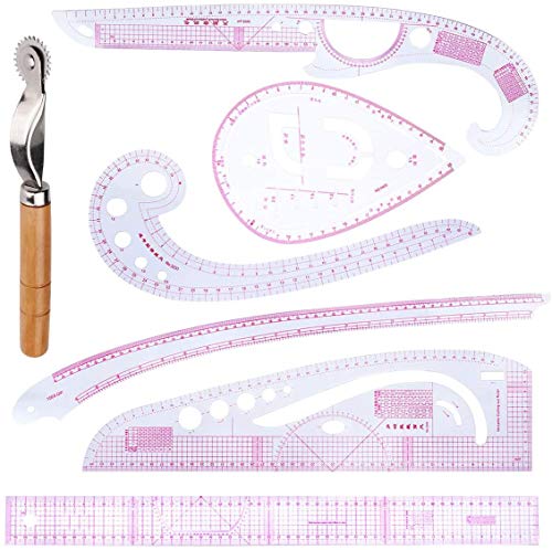 Namvo Clothing Fashion Ruler, 7pcs French Metric Ruler Tool Plastic Curve Shaped Grading Rulers for Sewing Dressmaking Measure Supplies von Namvo