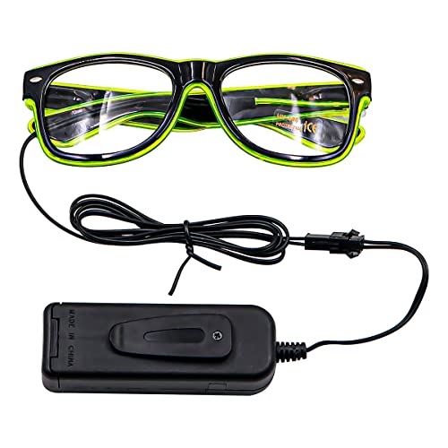 Namvo beleuchtete LED-Brille, leuchtende Brille für Party, Disco, Konzert, Live, Kostüm, grün von Namvo