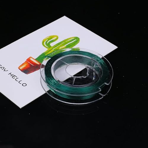 Namzi 0,8 mm flaches dehnbares Kristallschnur, Schnur für Schmuck-Armbänder und Perlenstickerei, 9,1 m, Dunkelgrün von Namzi