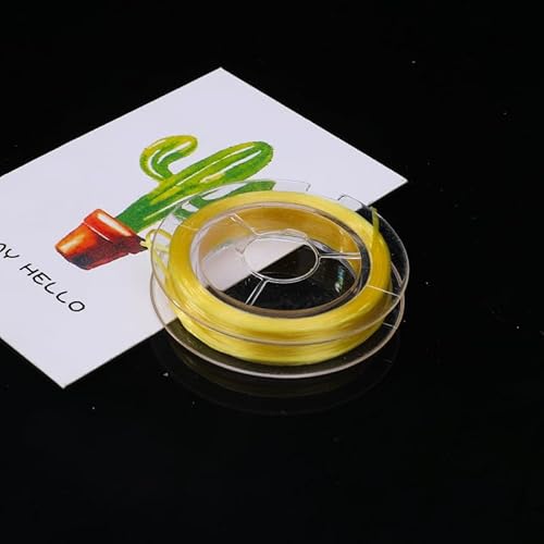 Namzi 0,8 mm flaches dehnbares Kristallschnur, Schnur für Schmuck-Armbänder und Perlenstickerei, 9,1 m, Gelb von Namzi