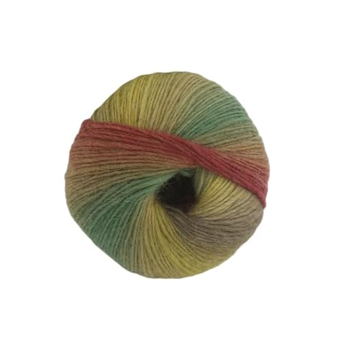 Namzi 1 Packung Regenbogen-Garn aus 100 % Wolle, Farbverlauf, mehrfarbiges Garn zum Häkeln, Stricken, Gesamtlänge 180 m × 1 (1,50 g × 1,50 g), N von Namzi