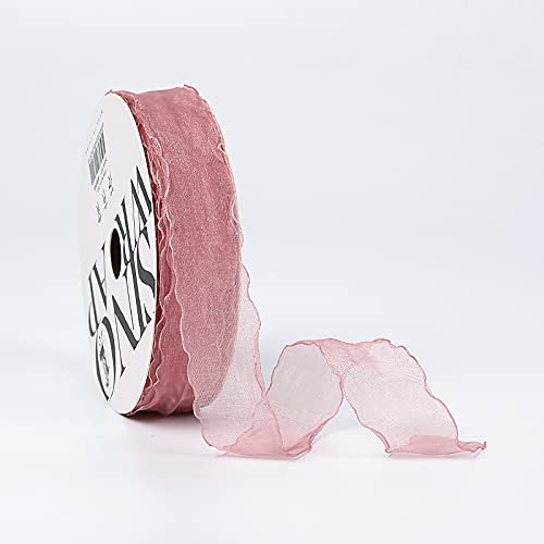Namzi 1 Rolle dunkelrosa Band, Chiffon zum Basteln, Geschenkdekoration, DIY-Projekte, Schleifen, Band für den täglichen festlichen Gebrauch von Namzi