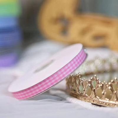 Namzi 1 Rolle rosa Band, karierte Bänder zum Basteln, dekoratives Bastelband für Geschenke, DIY-Projekte von Namzi